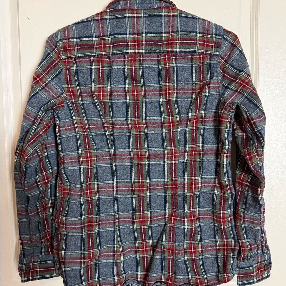 L.L. Bean Women’s Semi-fitted Plaid Flannel - Red and Blue - Picture 2 of 5
